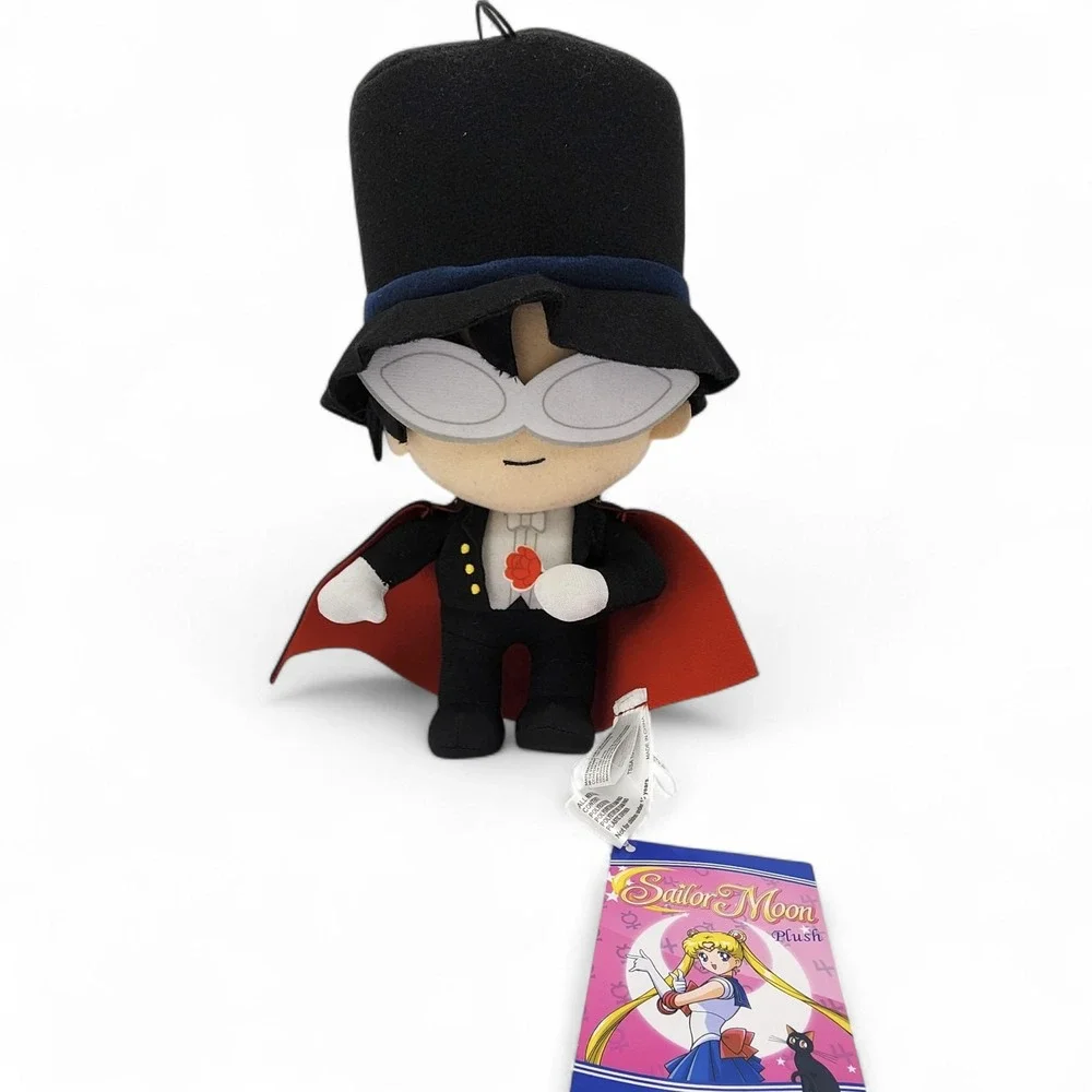 Sailor Moon S Tuxedo Mask 9-Inch Plush Cape Hat‎ Glasses Stuffed Toy NEW w/ Tag